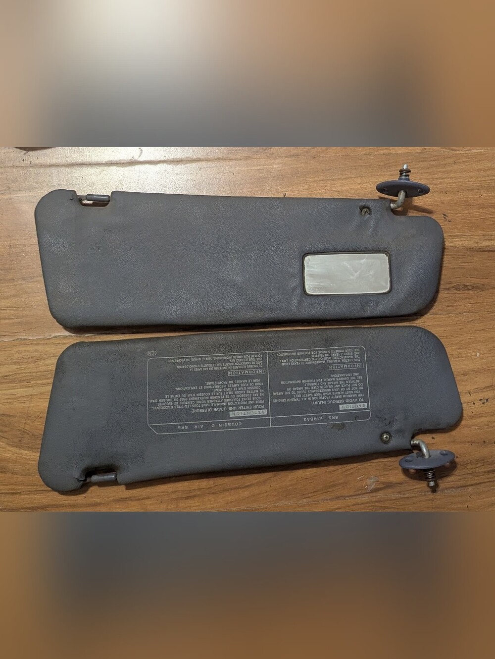 1993-1998 Toyota T100 Sun Visor Pair Set OEM